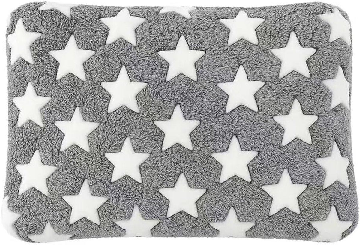 Hondenbed, wasbaar kussen, omkeerbare zachte en warme mat voor kleine honden, katten en puppy's, 60 x 45 cm, grijs
