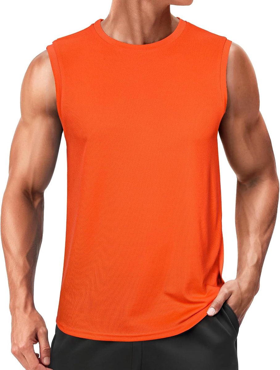 Sporttanktop voor heren, mouwloos, tanktop, fitnessstudio, hardlopen, ademende top, lichte top, training, fitness, tanktops, hardlopen, gym, zomer, T-shirt, mouwloos, S-3XL