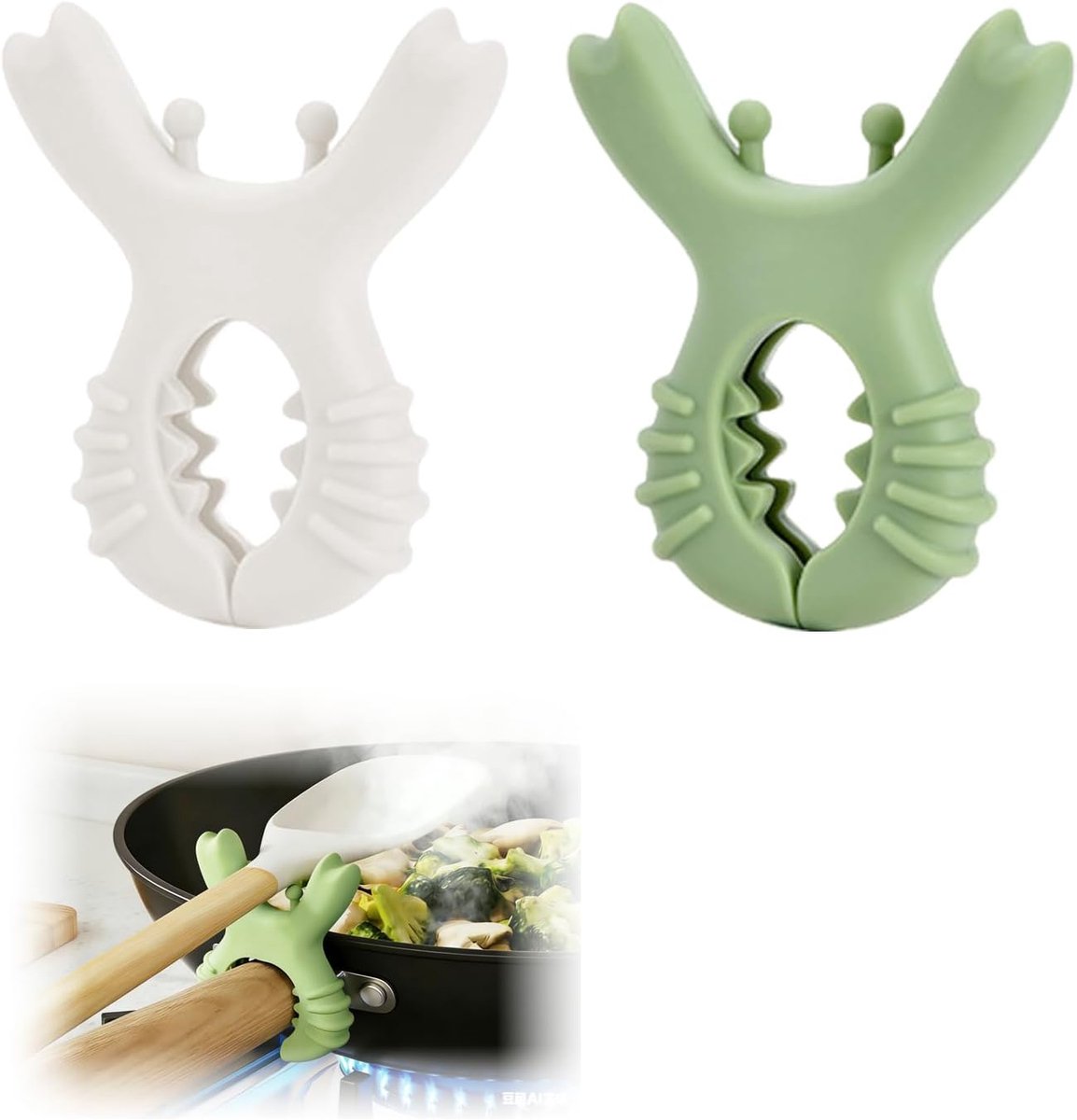 2 stuks crab siliconen spatelhouder
