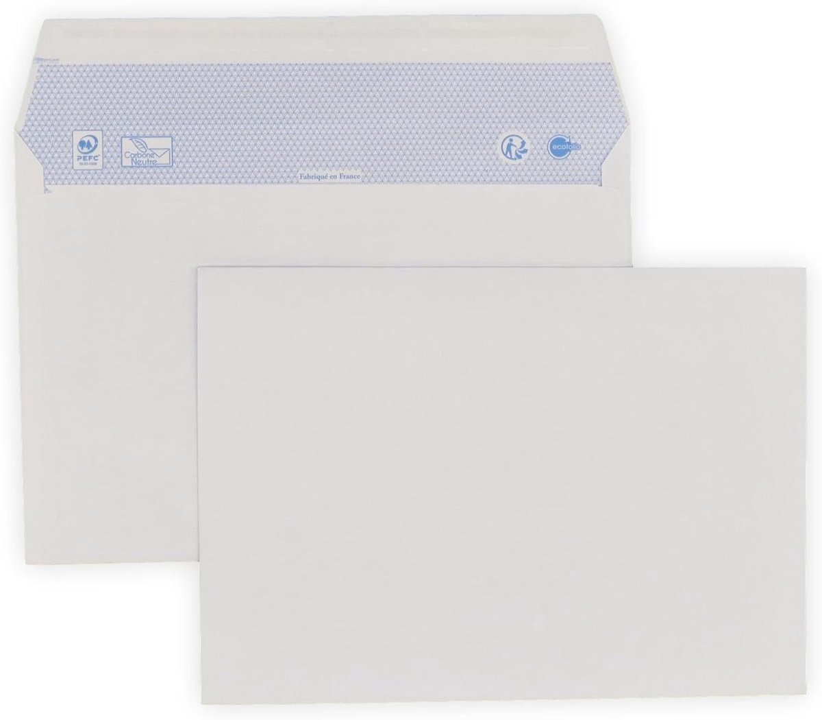 50 A5 mail - C5 wit papier 90 g grootte 162 x 229 mm witte envelop met plakband sluiting