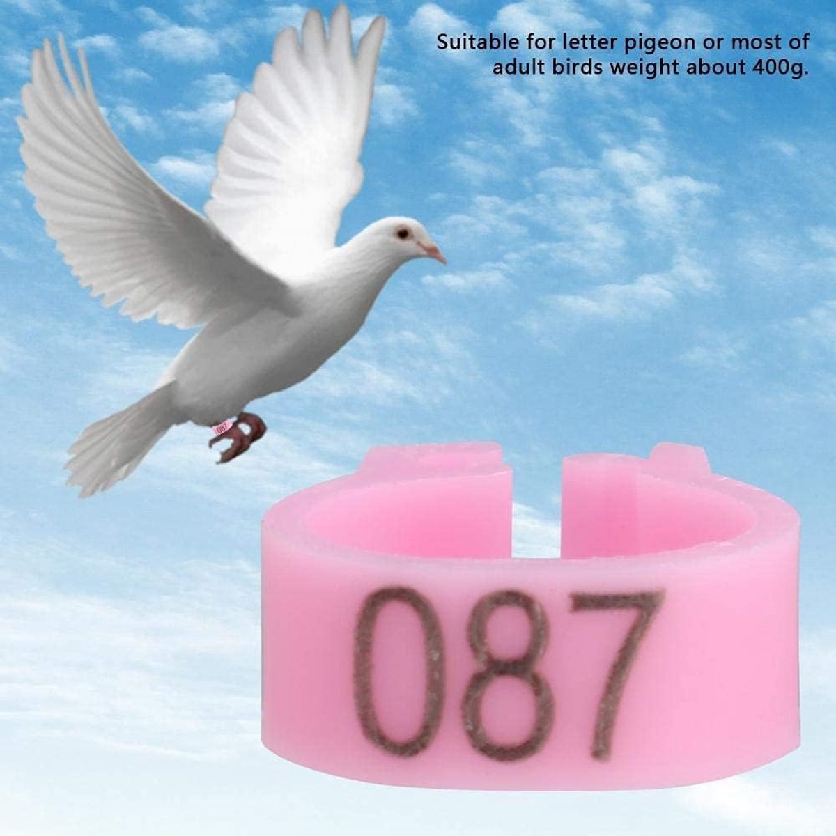 Ringen 8 mm vogel been clip ringen plastic duif been banden genummerd been ringen voor duif papegaai kuikens eend, roze