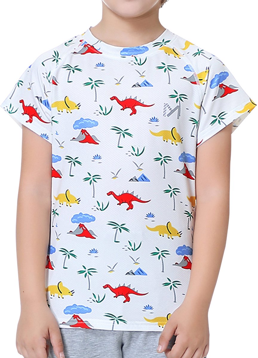 Zwempakken Kinderen UPF50+ bescherming tegen de zon, huiduitslagbescherming, zwemkleding Korte mouwen, sneldrogende zwemshirts, rashguard badmode voor lente, zomer, zwemmen，Geschikt voor allerlei buitensporten sportshirt.