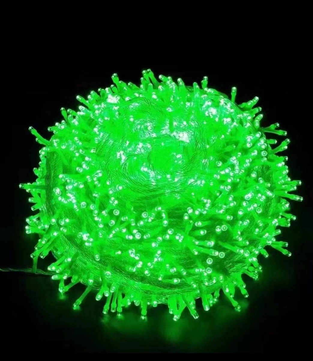 Aansluitbaar op 3 meter lange Halloween-verlichting voor binnen, 300 groene LED-lampjes voor Halloween, 8 standen voor groene kerstverlichting voor buiten, geschikt voor kerstboomversiering - 07