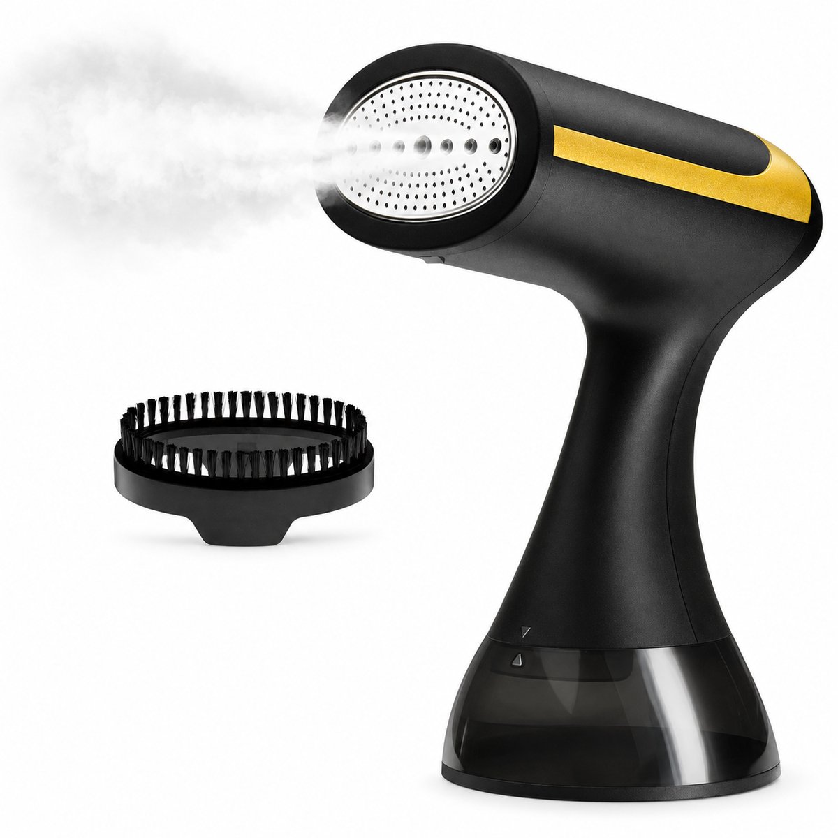 Kledingstomer – Draagbare Kledingstomer en Handheld Kledingstomer – Stoomstrijkijzer 1500 W met 350 ml Watertank – Handstomer voor Kleding en Kreukverwijderaar – Kledingstomer voor Thuis en op Reis – Zwart
