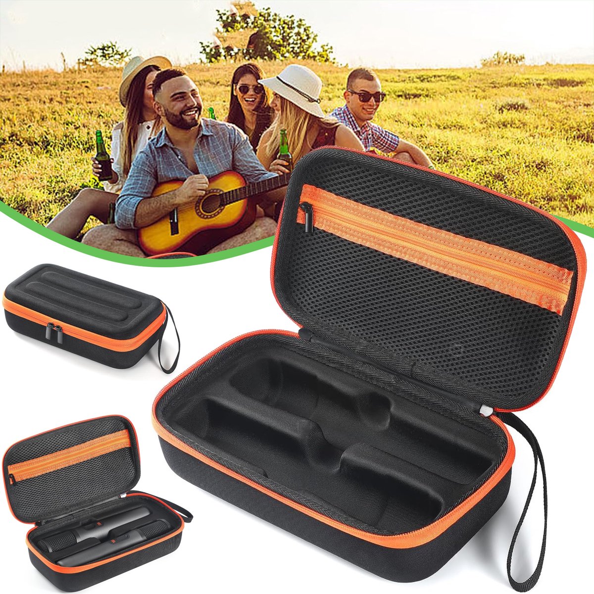 Microfoonhoes - Opbergtas Compatibel Met De JBL Party Box Draadloze Microfoon - Draagbare Harde Reisorganizer