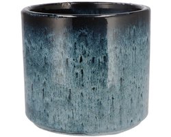 DK Design Bloempot model Blue Glaze - blauw - D15 x H17 cm - ombre