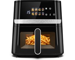 Puluomis Airfryer 6,5L – Heteluchtfriteuse – PFAS-vrij - 1350W – 8 Programma’s – Digitaal Display - Je kunt tot 2000 gram friet per keer frituren