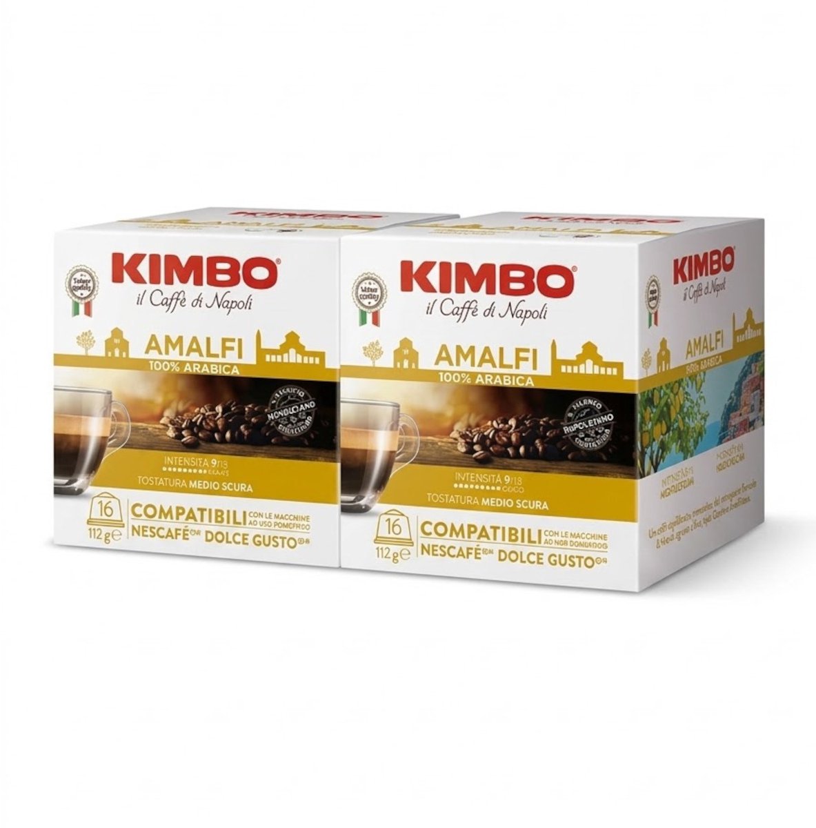 Kimbo il Caffe di Napoli Amalfi - Multipack - 32 (2x16) Koffiecups Compatibel met Nescafe Dolce Gusto