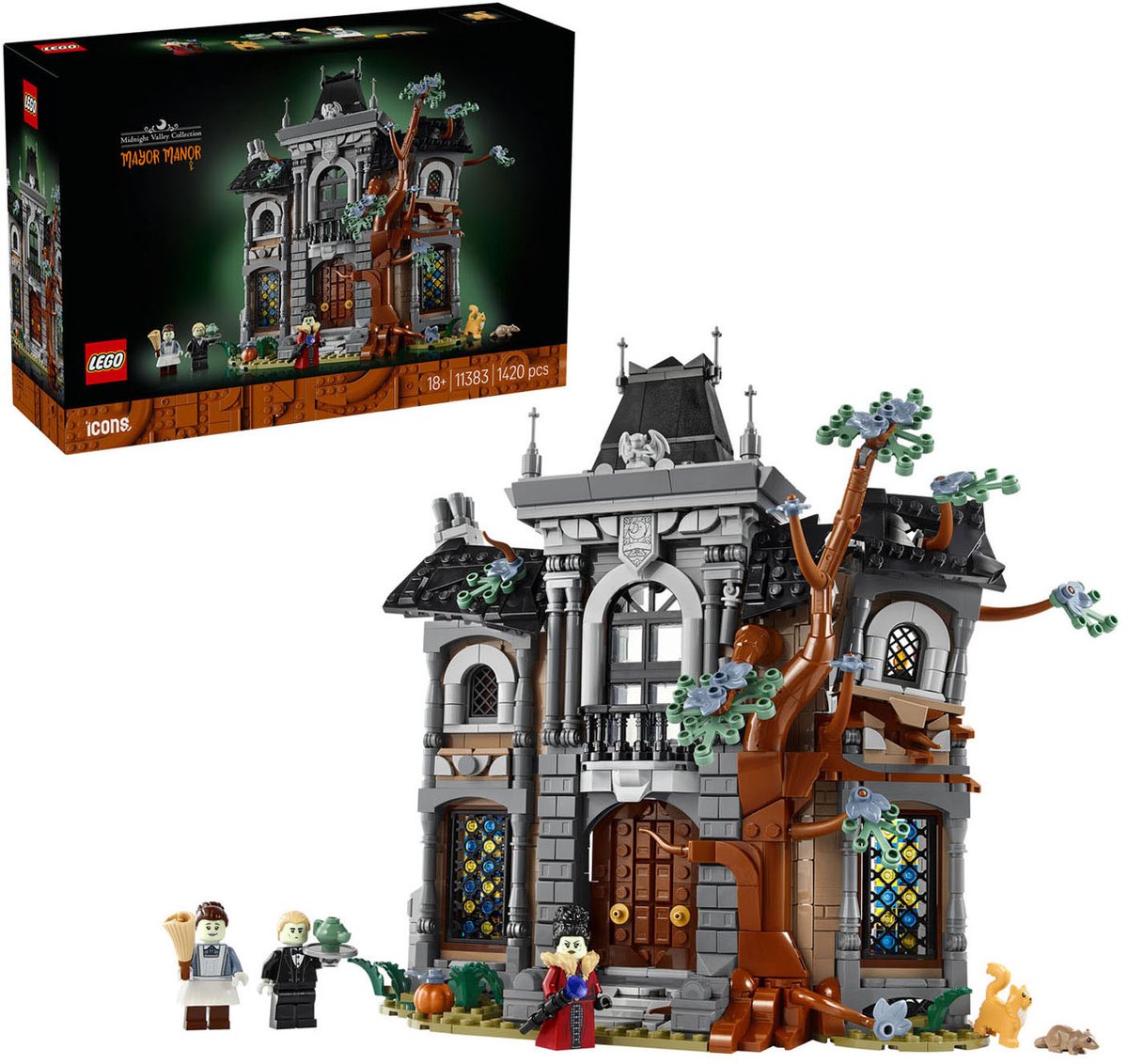 LEGO Icons Burgemeestershuis - Griezelig Landhuis Bouwpakket voor Volwassenen 11383 — cadeau in Spellen & Speelgoed - foto 5
