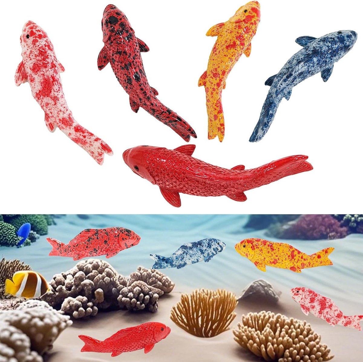 5pcs Artificial Fish Decorations Aquarium Accessories Floating Fish Decoration for Pond Aquarium Landscaping Ornaments - ShopVlot