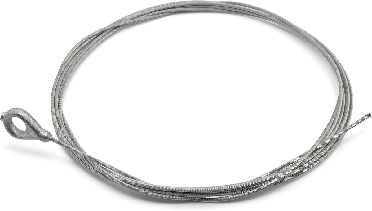 Easyboost Steel Cable Ø 1.5mm End Piece Eyelet Ø7mm Drawstring Coupling Repair Rope Lawn Mower Brush Cutter Garden - ShopVlot
