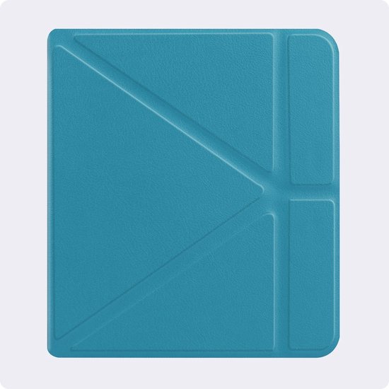 Turquoise hoesje geschikt voor Kobo Libra colour - Bescherm Case - Trifold - Book Cover - Tablet Cover - Turquoise beschermhoes - CHPN — afbeelding 2