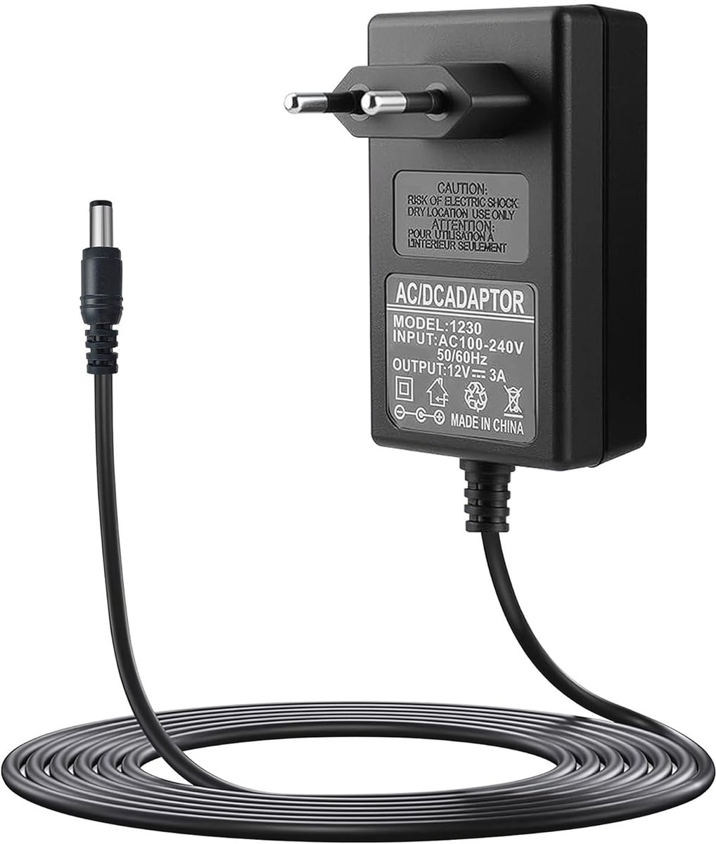 Universal Power Supply 12V 3A 36W Power Transformer AC/DC with Interchangeable DC, Adapter 100V-240V for LED, CCTV - ShopVlot