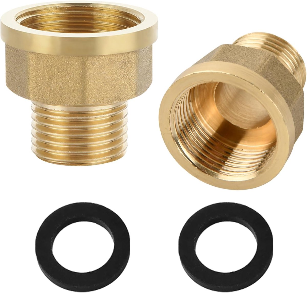 Reducer 1/2 inch naar 3/4 inch - messing - met rubberen seal - voor perfecte buisverbindingen - ShopVlot