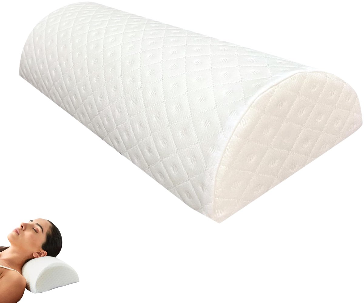 Half-Moon Kussen. Beenkussen. Ergonomisch, Halfrond Kussen van Traagschuim. Wasbare Polyester Hoes. Ondersteuning voor - ShopVlot
