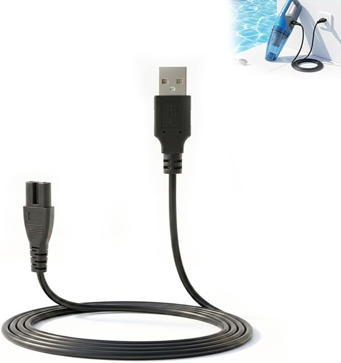 USB-oplaadkabel zwembadstofzuiger - vervangende accu-kabel - waterdicht - altijd klaar voor gebruik - ShopVlot