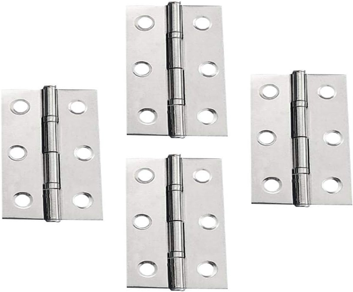 Home Foldable Hinges - Stainless Steel Outdoor Hardware Door Cabinet Furniture Bearing with Screws, 3 Inch - ShopVlot