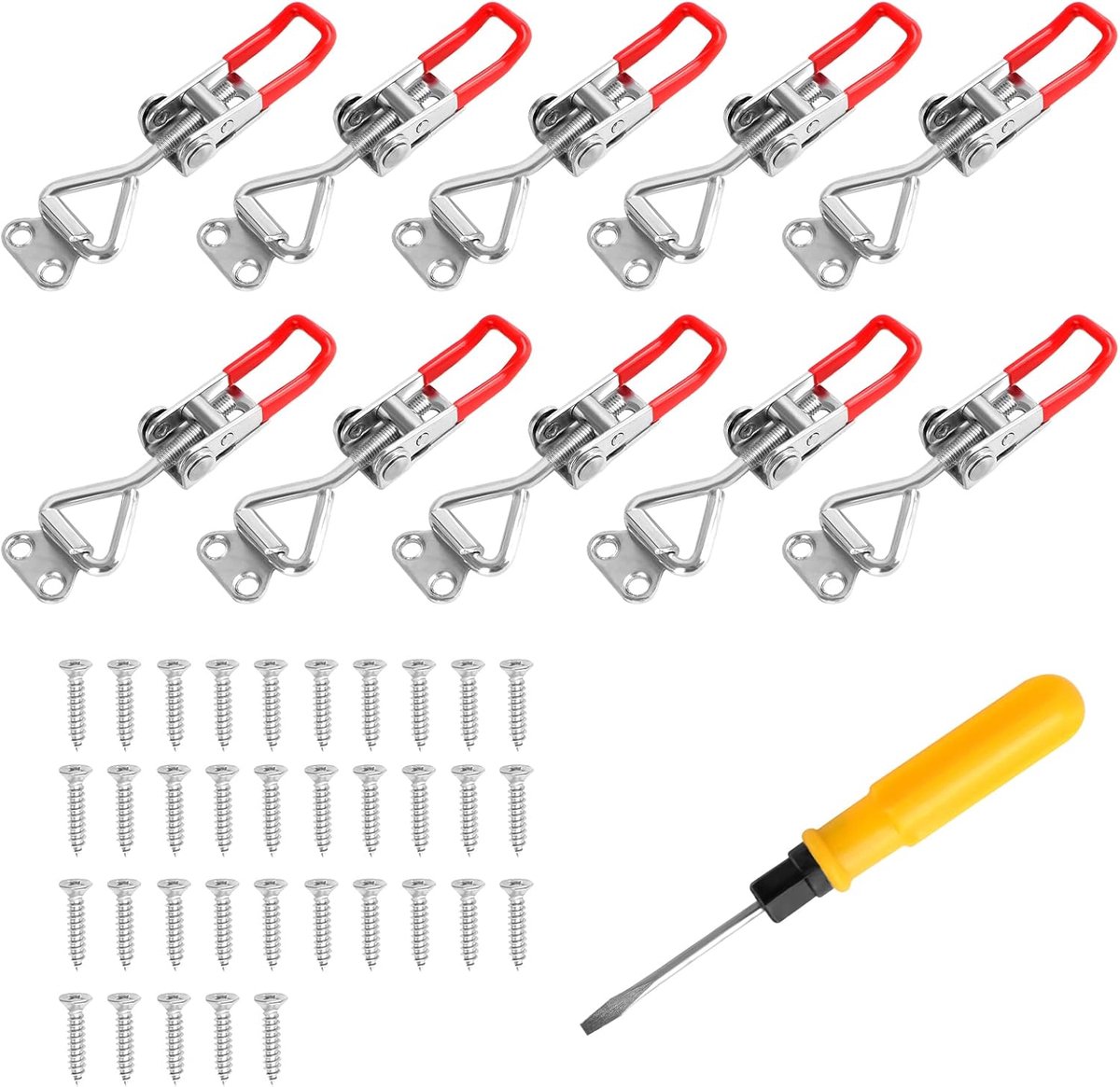 10pcs Toggle Lock Metal Rocker Lock Grasshoppers Adjustable Carpentry Lift Locusts Toggle Pliers for Cupboards Doors - ShopVlot