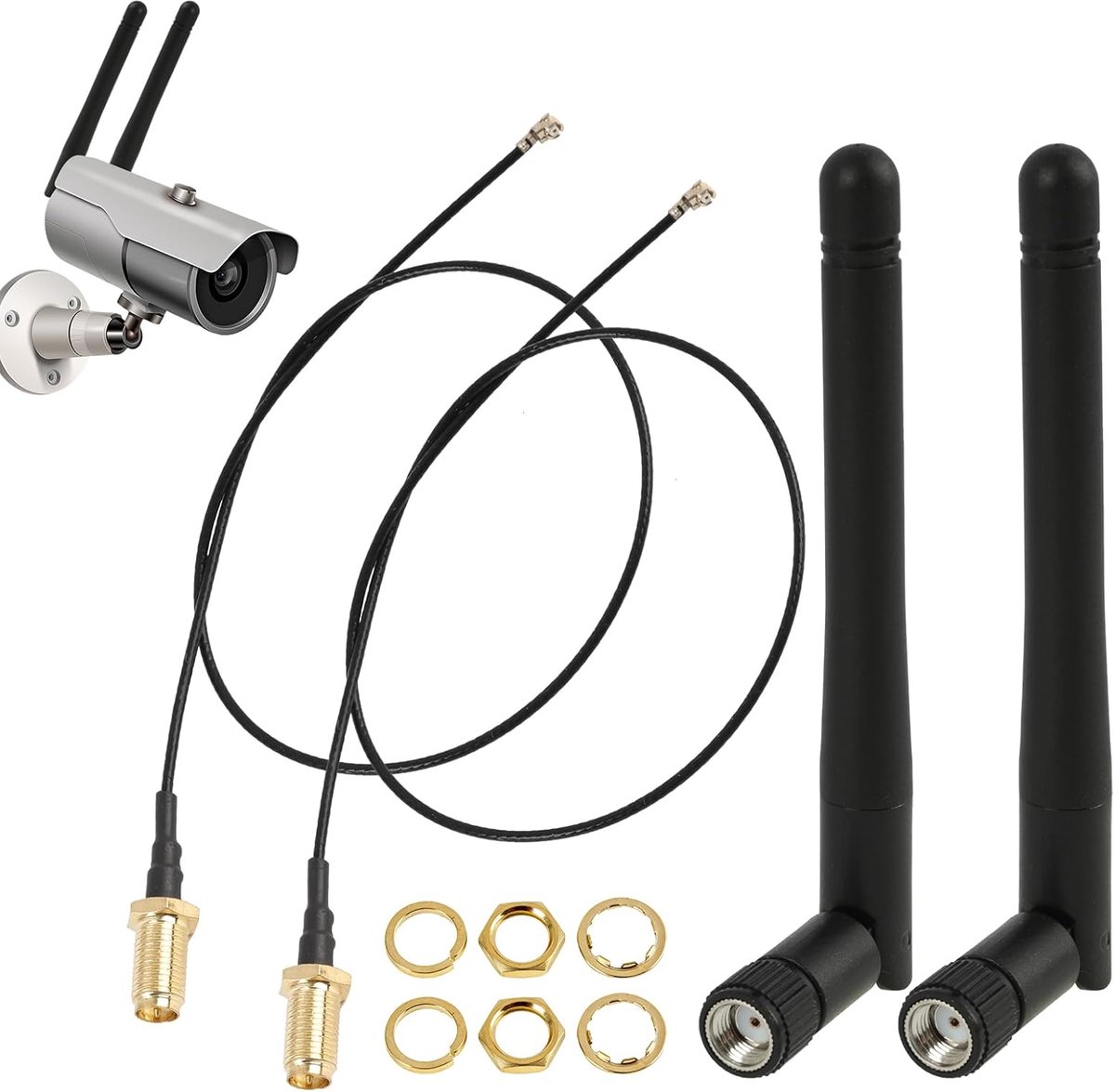 M.2 WLAN antenne 3dBi - RP-SMA plug - 2.4GHz en 5.8GHz - sterke signaalverbetering voor laptops - ShopVlot