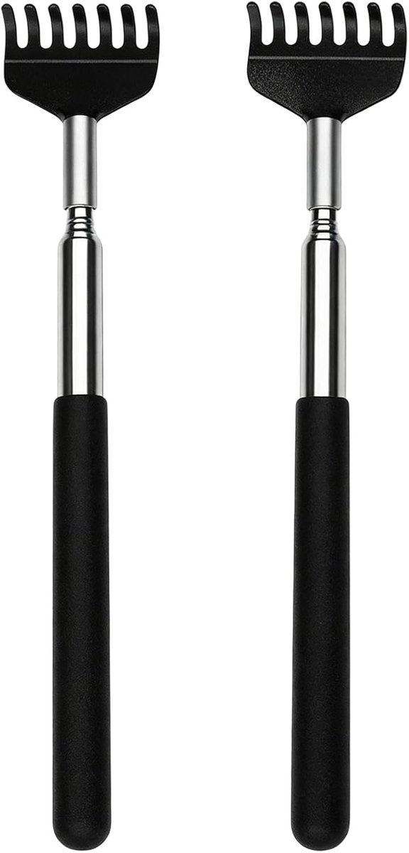 Telescopische rugschrapers 22-68 cm - roestvrij staal - verstelbaar - anti-jeukoplossing voor thuis en onderweg - ShopVlot