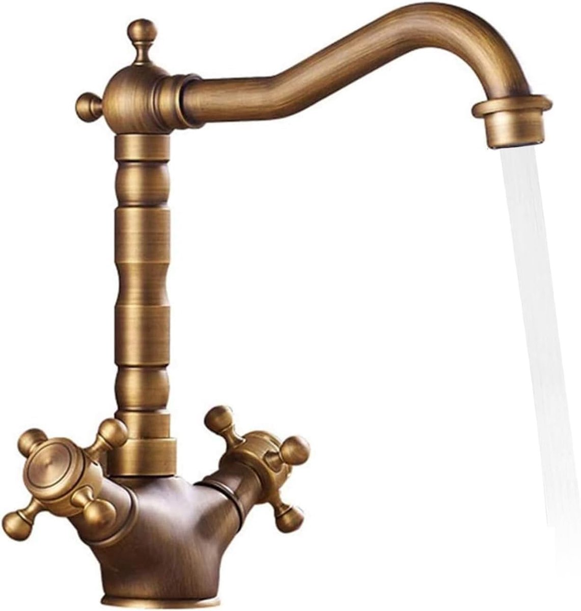 Faucet for sink bathroom made of brass antique bronze (01) - ShopVlot