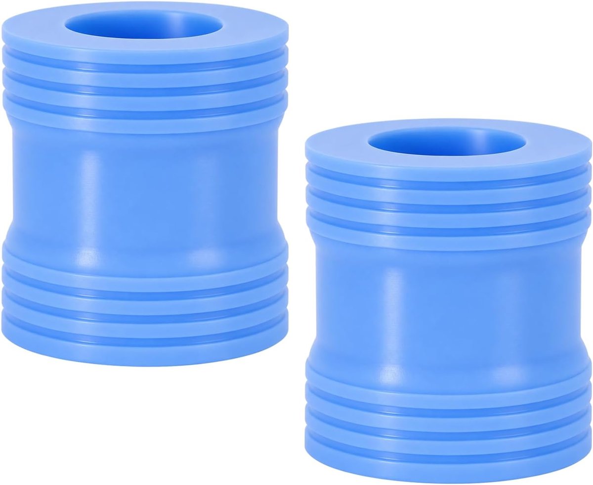 Adapter set voor sprayfles - 2 stuks blauw - flexibel rubber - eenvoudig vullen en ledigen - ShopVlot