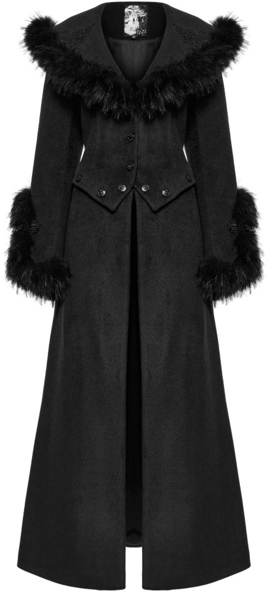 Punk Rave - Marquise Belladonna Winterjas - L - Zwart