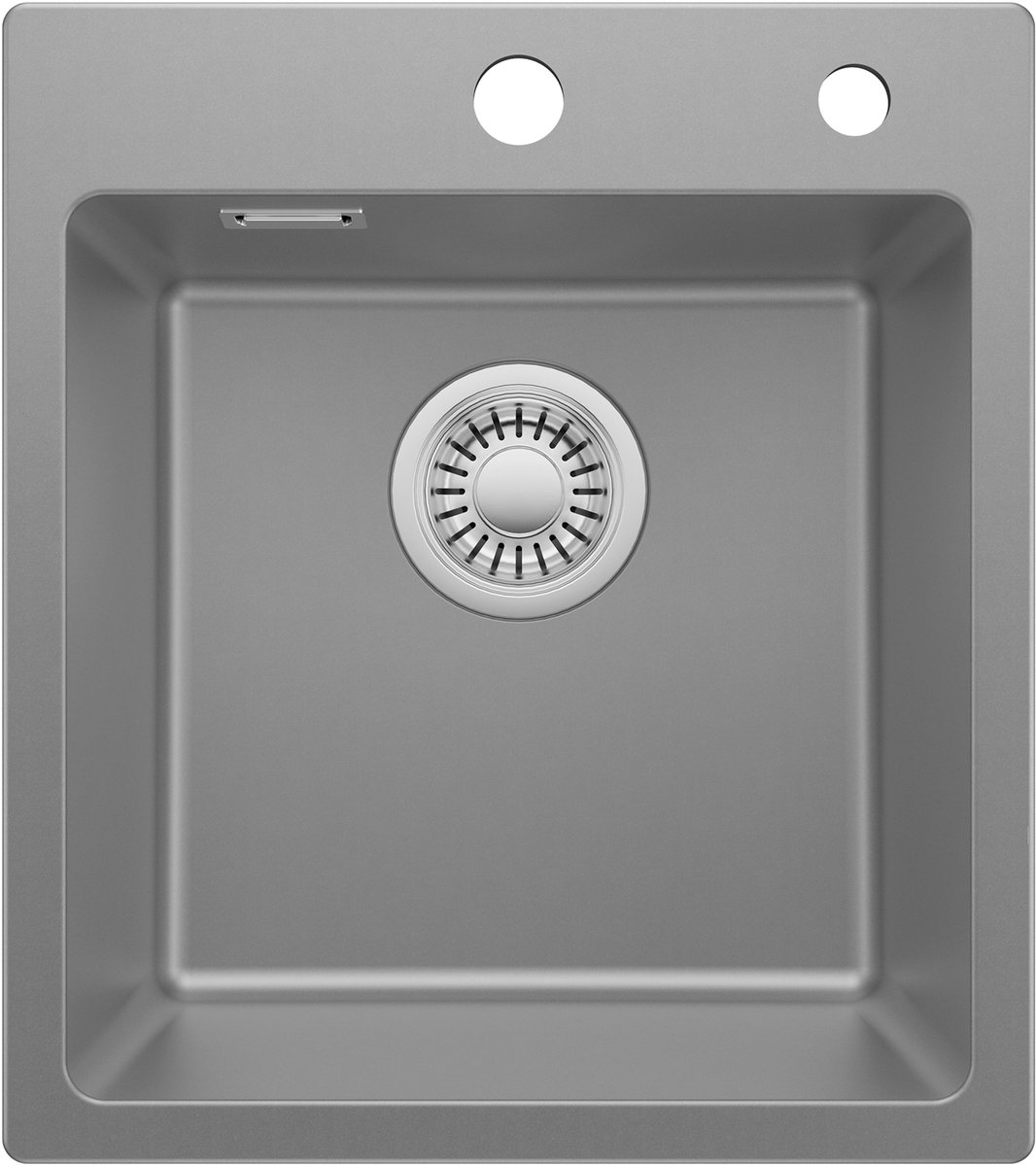 CECIPA Max Spoelbak Keuken - Granieten Spoelbak Grijs 40×45 cm - Gootsteen - Keukenspoelbak - Opbouw Wasbak Keuken