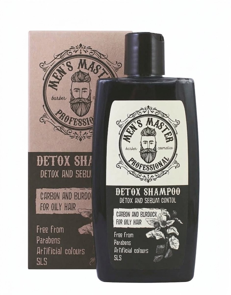 Bol.com Men's Master Detox Anti Roos Shampoo – Vermindert Roos, Jeuk en Haaruitval – Reguleert Talg – 260ml aanbieding
