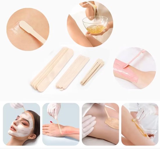 Spatels voor ontharing, gezicht, houten spatel, waxing-applicator, kleine houten stokjes voor ontharing of houthandwerk, 88 x 5 mm — afbeelding 5
