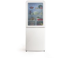 CREATE - 401L No Frost koel-vriescombinatie met kijkvenster in retrostijl - FRIDGE RETRO KNOCK KNOCK 401L