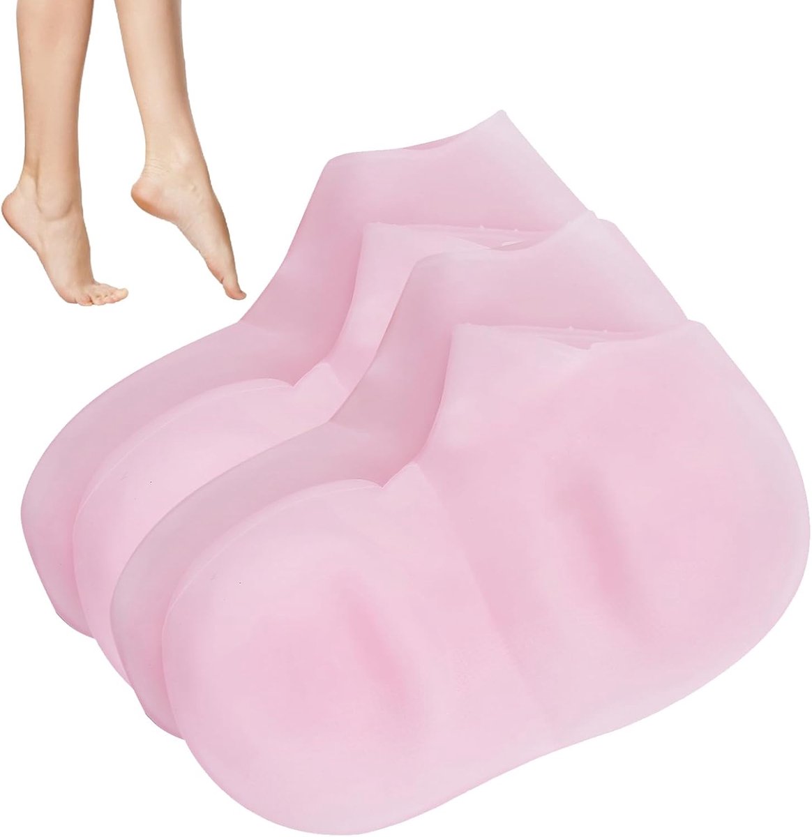 Vochtinbrengende Gelsokken, Siliconen Vochtinbrengende Sokken, Vochtinbrengende Siliconensokken Gelsokken voor Spa-sokken Droge, Harde, Gebarsten Huid voor Dames en Heren(XL(42-44))