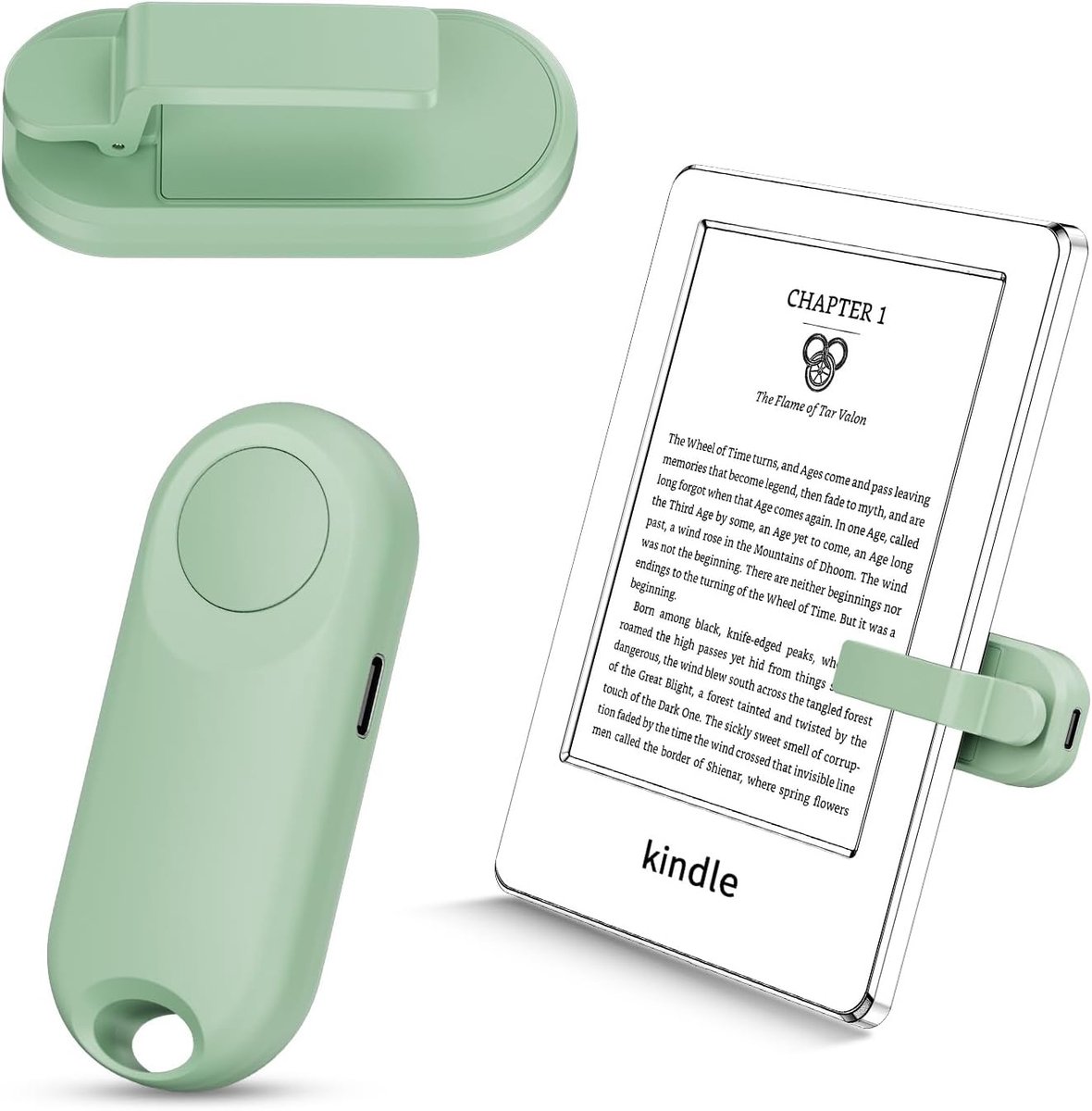 Afstandsbediening Pagina Turner voor Kindle Paperwhite Accessoires Ipad Lezen Kobo Surface Comics/Romans iPhone Tabletten Android Foto's Camera Video-opname Externe Triggers (Groen)