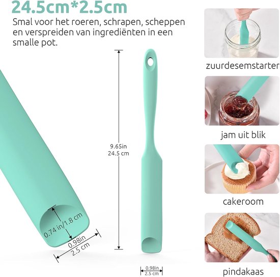 Jar Spatula, Voedselveilig Kleine Siliconen Spatel (Wintertaling) — afbeelding 2