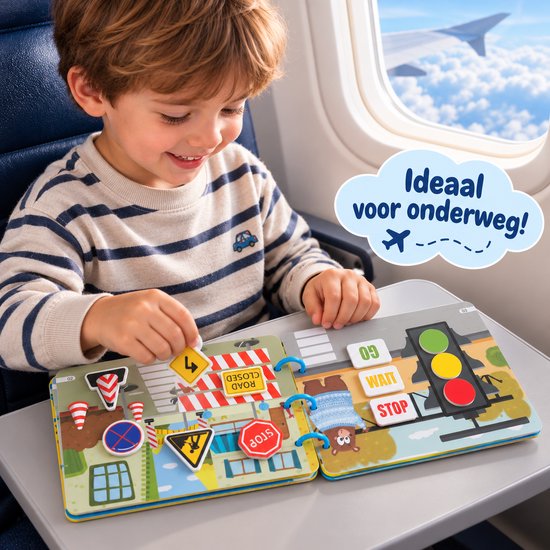 Busy Board Book Auto Thema- Montessori Doeboek 3 jaar 4 jaar - Activiteitenboek Jongens en Meisjes 5 jaar- Stickerboek 2 3 4 jaar - Educatief Speelgoed Jongen - Kleuterspeelgoed voor onderweg- Montessori Speelgoed op reis van Merkloos — afbeelding 5