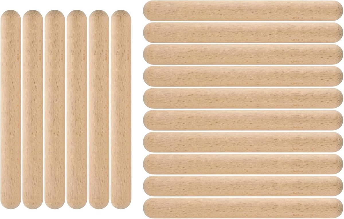 Pack of 16 20 cm Tonewood Instrument Rhythm Sticks Set of Timber Sound Bars for Schools, Bands, Professionals or - ShopVlot