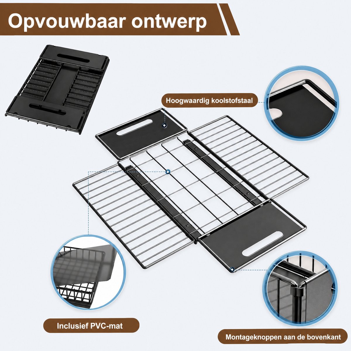 Keukenrek 2 Stuks - Uitschuifbaar Kastrek - Opbergrek voor Keukenkast en Gootsteenkast - Lade Organizer voor Kruiden en Keukenspullen - Zwart — cadeau in Cadeau-ideeën - foto 8