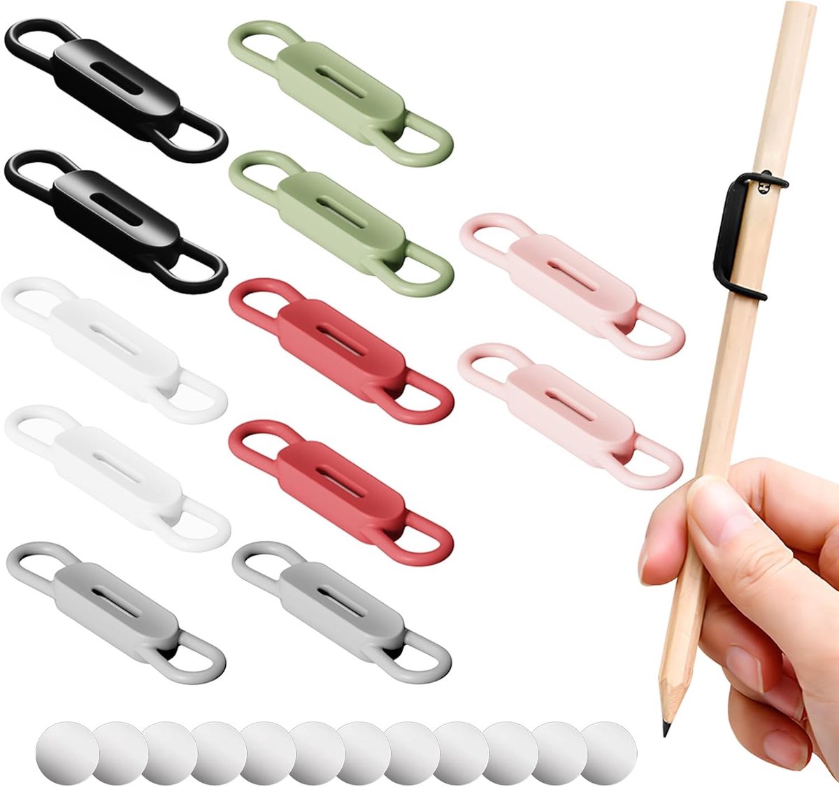 Dailygoods- Penhouder 12 Stuks - Magnetische Penhouder - Zelfklevend - Herbruikbaar - Sterke Magneten - Praktisch voor Opbergen - Pennenhouder