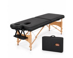 Livista® Multifunctioneel Massagetafel - Opvouwbaar - Poten van beukenhout - Hoogwaardig schuim - In hoogte verstelbaar (62-83 cm) - Draagvermogen 250 kg - Schoonheidsbed - Inclusief opbergtas