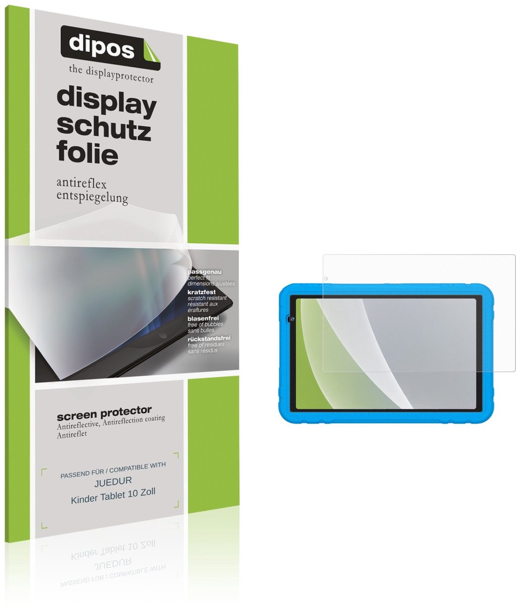 dipos – 2x Matte Beschermfolie geschikt voor JUEDUR Kinder Tablet 10 Inch | Krasbestendige & antireflecterende Screenprotector Ultra-Thin