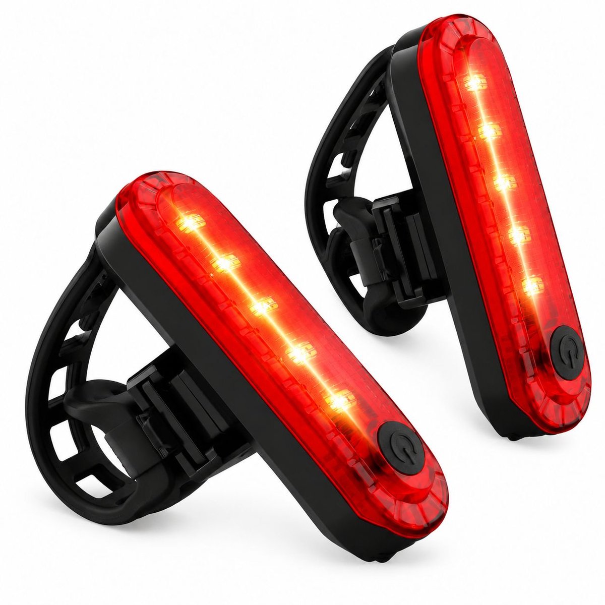 VHV - Fietslamp - 2 stuks - Valbestendig en waterdicht - Rood - Fiets achterlicht - Fietsachterlichten - Voorlicht en achterlicht - op de fiets