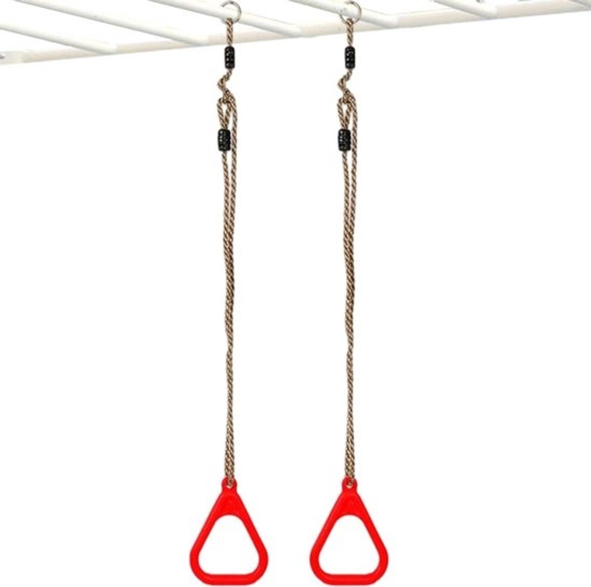 Turnringen voor kinderen - Gymnastiekringen trainingsset - Voor kracht en coördinatie - Verstelbaar ophangsysteem - 120-200 cm lengte - Meerkleurig