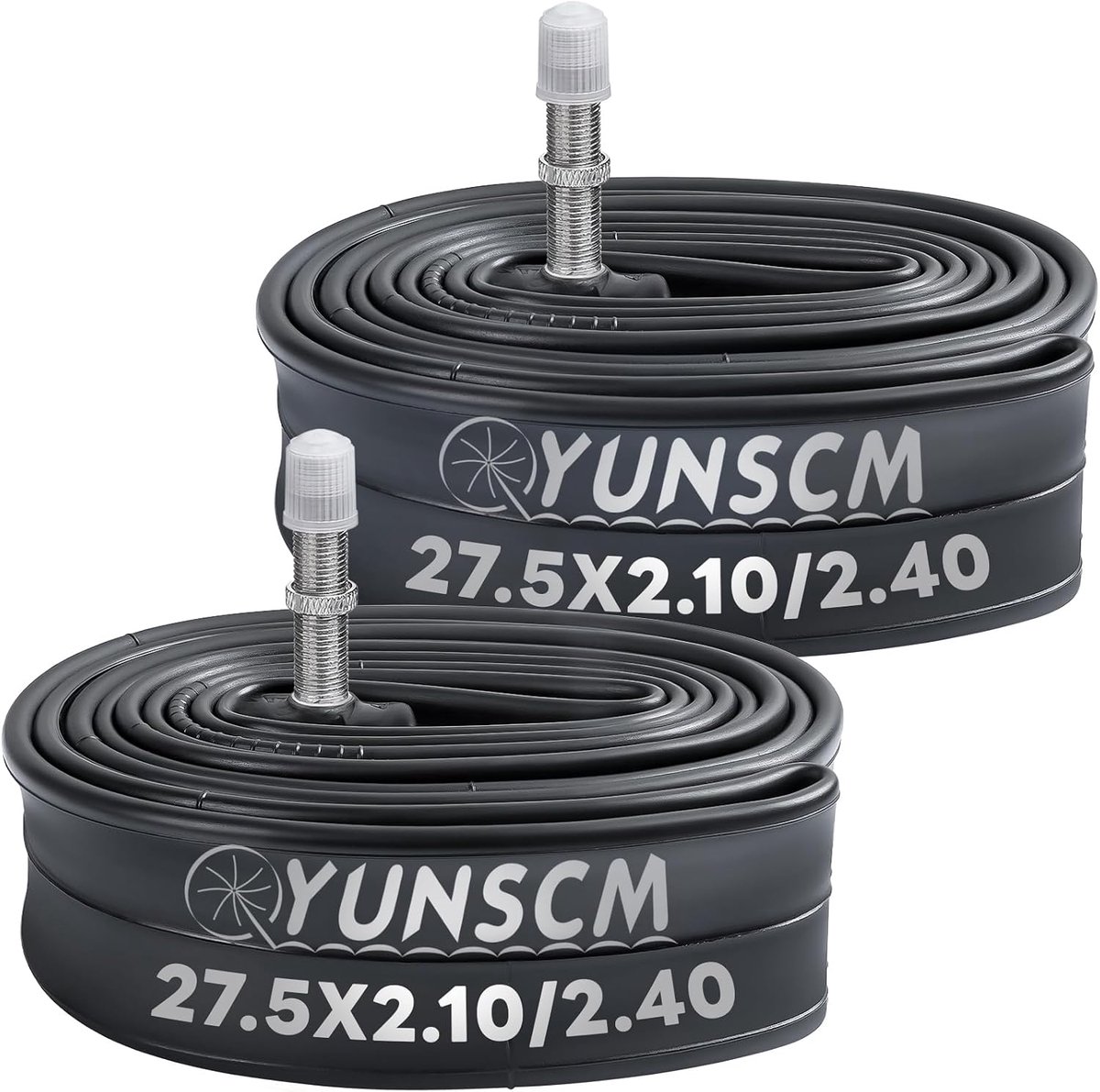 YunSCM 2 pieces 27.5 inch inner tube 27.5 x 2.10 27.5 x 2.125 27.5 x 2.20 27.5 x 2.25 27.5 x 2.35 27.5 x 2.4 mm - ShopVlot