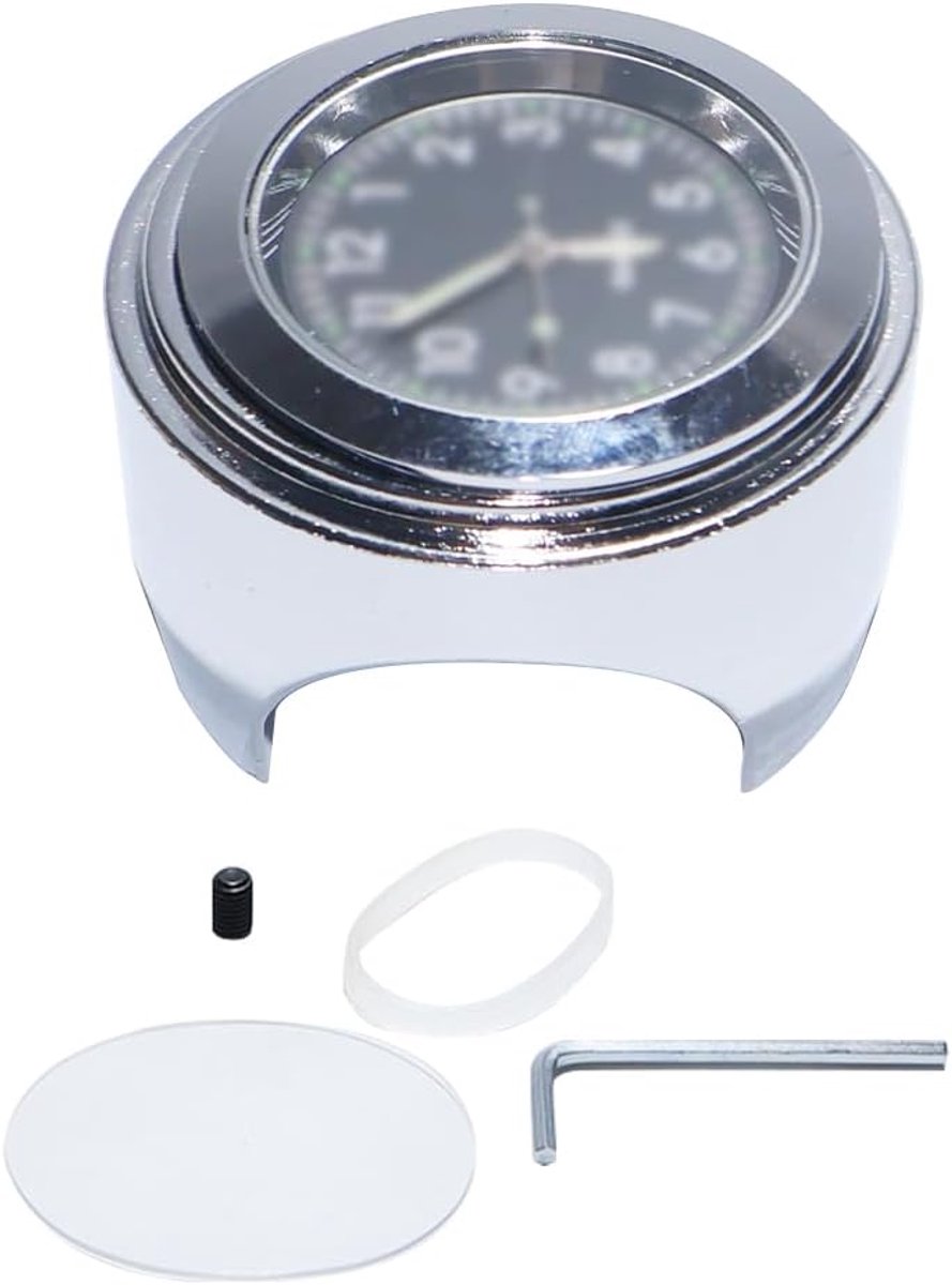 SYLEN Motorfiets Stuur Night Glow Stofdichte Analoge Klok Universele Mount Voor Bar - ShopVlot