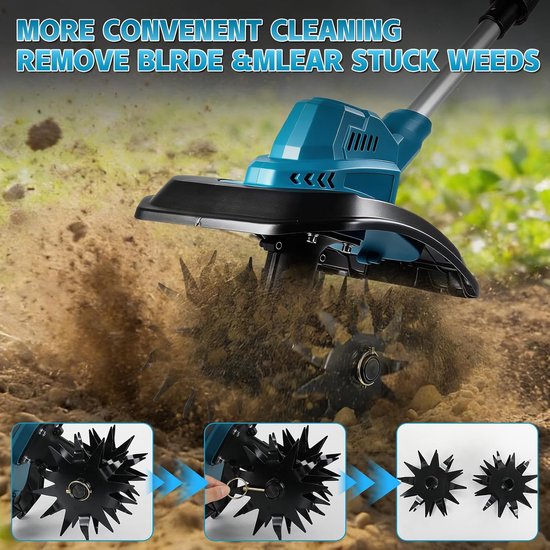 Electric Ground Cutter Battery Compatible with Makita 18V 550W Brushless Folding Working Width 30 cm Depth 22 cm - ShopVlot — afbeelding 3