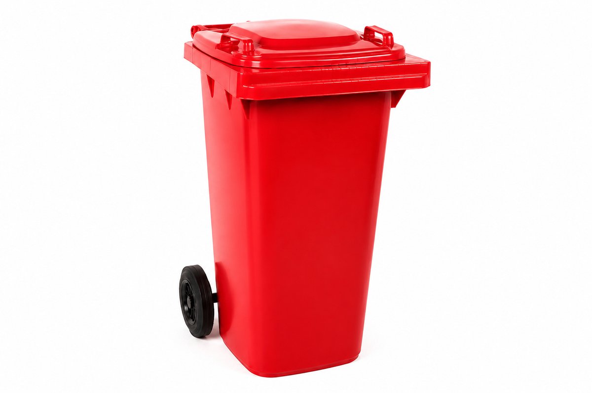 Mini Container - 80 liter Rood - Kliko Afval Container 80liter - Afvalbak 80l