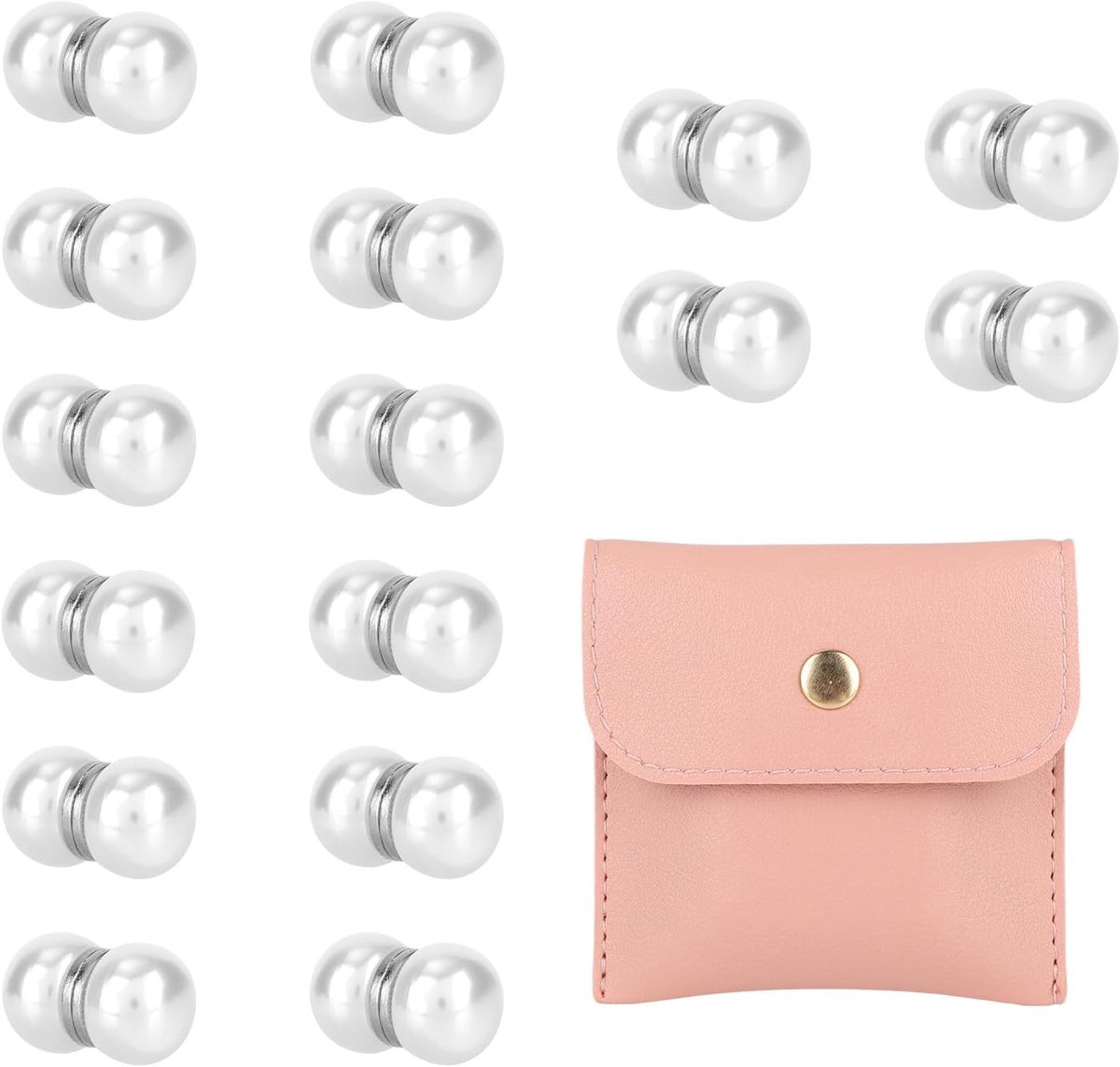 16 Paren Parel Sluiergewichten, Magnetische Bruidssluiergewichten met Opbergtas, Buiten Bruiloft Accessoires voor Beveiligen Lange Sluiers