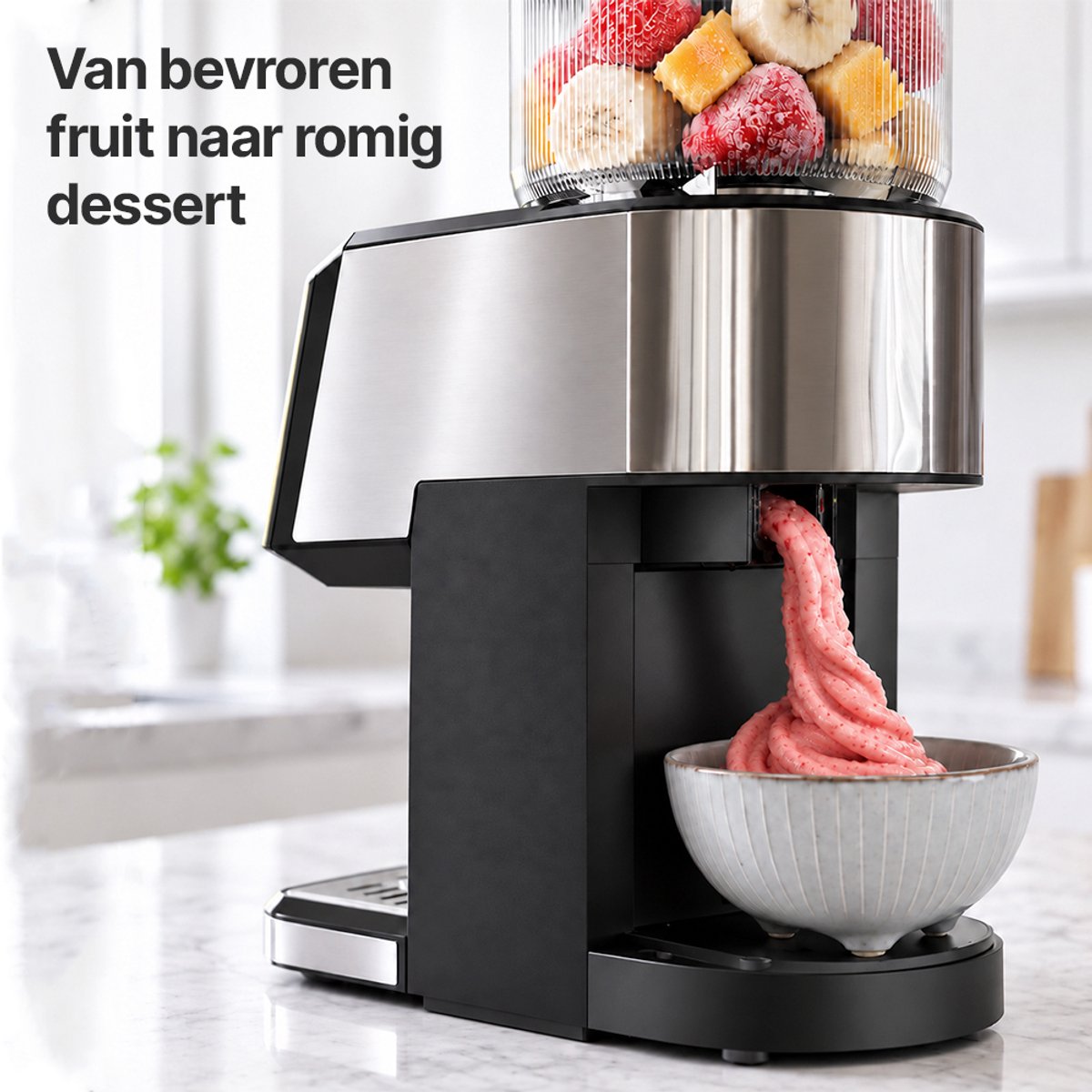Olvy Slowjuicer - 1500ml Sapcentrifuge met Pulpcontainer - voor Groenten en Fruit - Ijsmachine - BPA-Vrij - Zwart thumbnail 6