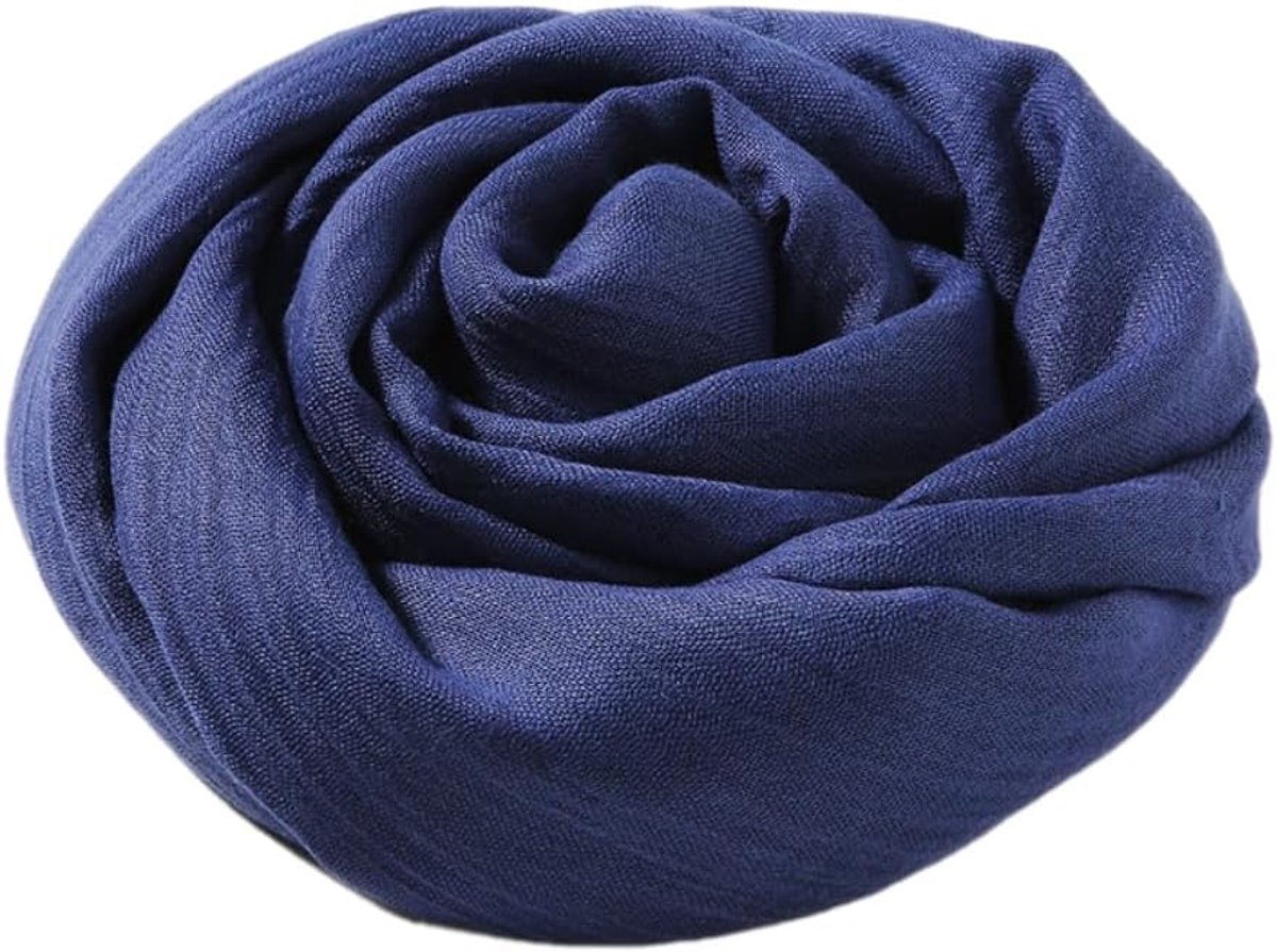Effen sjaal voor dames, katoen, lichte damessjaal, elegante grote sjaals doeken, effen doeken, stola voor lange halsdoek, cadeau voor dames