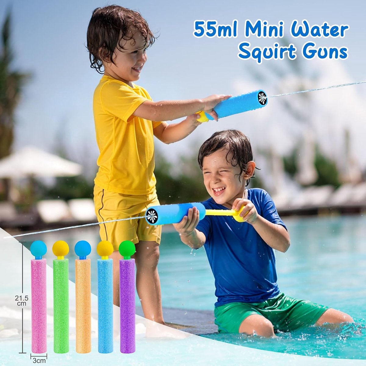 Waterpistool schuim kinderen 10 stuks, waterspuitpistolen schuim 10 cm bereik waterspatten zomer speelgoed tuin zwembad party cadeautje voor kinderen jongens meisjes